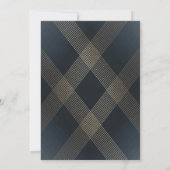 シンプルネイビモダンジオ金ゴールド結婚ズ 招待状 (裏面)