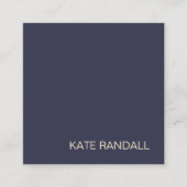 シンプルネイビモダンーブループロフェッショナルスクエア スクエア名刺 (正面)