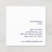 シンプルネイビモダンーブループロフェッショナルスクエア スクエア名刺 (裏面)