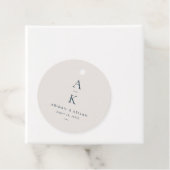 シンプルネイビモダンーブルーモノグラム結婚ズ フェイバータグ (インサイチュ)