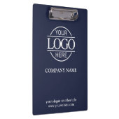 シンプルネイビーカスタムブルー社ビジネスロゴ クリップボード (右)