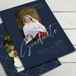 シンプルネイビーグレイ 案内状