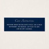 シンプルネイビーブルーのロゴ衣料品パッケ気にージの挿入 (裏面)