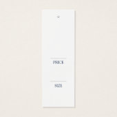 シンプルネイビーブルーぶら下がったズ価格ラベル (裏面)