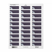 シンプルネイビーブルーアジサイ差出人住所 ラベル (フルシート)