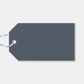 シンプルネイビーブルークリスマスホリデー ギフトタグ (裏面横)