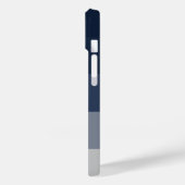 シンプルネイビーブルーグラデーショングレイクラシックモノグラム Case-Mate iPhoneケース (裏面 / 左)