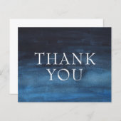 シンプルネイビーブルーバジェットビジネスサンキューカード (正面/裏面)