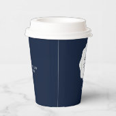 シンプルネイビーブルービジネスロカスタムゴ 紙コップ (右)
