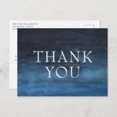 シンプルネイビーブルーモダンビジネス ポストカード (正面/裏面)