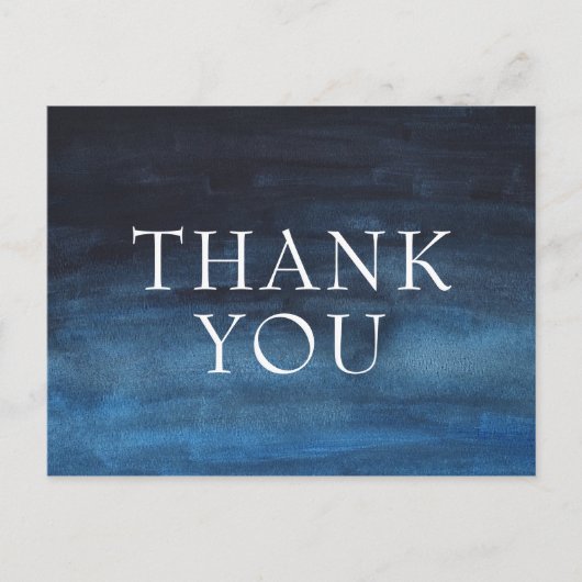 シンプルネイビーブルーモダンビジネス ポストカード (正面)