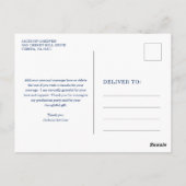 シンプルネイビーブルーモルタルボモダンード ポストカード (裏面)