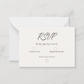 シンプルネイビーブルーライトオレンジ ノートカード (正面)