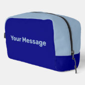 シンプルネイビーブルーライトブルーメッセージテンプレート ドップキット (右コーナー)