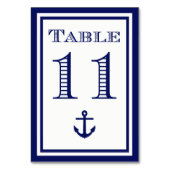 シンプルネイビーブルー枠いかりテーブルカード#11 テーブルナンバー (裏面)