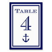 シンプルネイビーブルー枠いかりテーブルカード#4 テーブルナンバー (裏面)