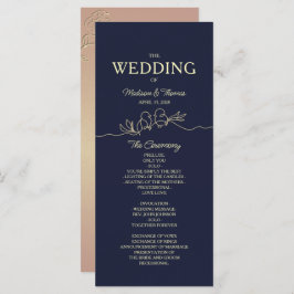 シンプルネイビーブルー結婚式 プログラム