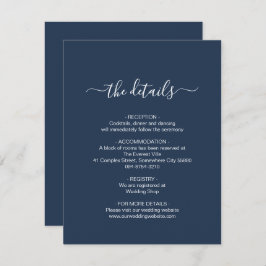 シンプルネイビーブルー エンクロージャーカード