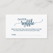 シンプルネイビー書道おむつラッフルエンクロージャ エンクロージャーカード (正面)