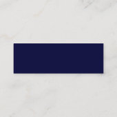 シンプルネイビー結婚ブルーのウェブサイトカード スキニー名刺 (裏面)