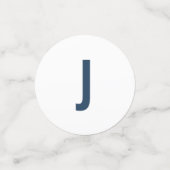 シンプルネイビー&ダスティブルータイポグラフィ結婚ズ コンフェッティ (スモール正面)