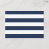 シンプルネイビー&ホワイトホテルアコモデーションカード エンクロージャーカード (裏面)