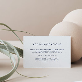 シンプルネイビー&ホワイトホテル エンクロージャーカード