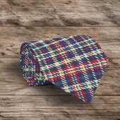 シンプルネイビ素朴ーブルーミニマル可愛いプレイド ネクタイ