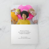 シンプルネオンイエロー応援書道台本の写真 シーズンカード (内部)