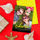 シンプルネオンイエロー応援書道台本の写真 シーズンカード