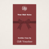 シンプルネックラインのクリーンアップ伝票カード (正面)