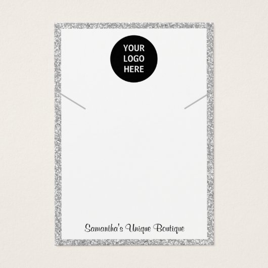 シンプルネックレスディスプレイ事業ロゴシルバー (正面)