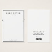 シンプルネックレスブレスレットジュエリーディスプレイカード (正面&裏面)