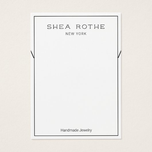 シンプルネックレスブレスレットジュエリーディスプレイカード (正面)