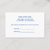シンプルネームミニマルストアの参照の追加サロン 紹介カード (裏面)