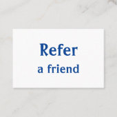 シンプルネームミニマルストアの参照の追加サロン 紹介カード (正面)