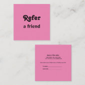 シンプルネームミニマルストアの参照の追加サロン 紹介カード (正面/裏面)