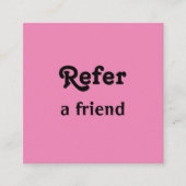 シンプルネームミニマルストアの参照の追加サロン 紹介カード (正面)