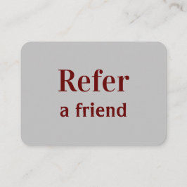 シンプルネームミニマルストアの参照の追加サロン 紹介カード