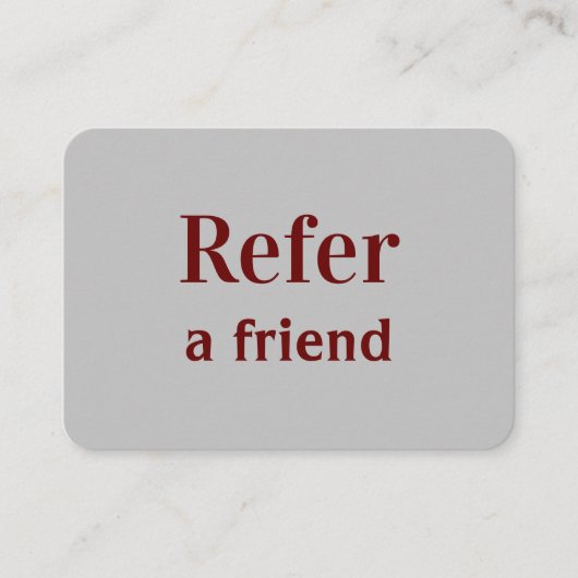 シンプルネームミニマルストアの参照の追加サロン 紹介カード (正面)