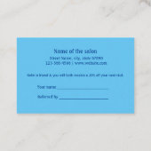 シンプルネームミニマルストアの参照の追加サロン 紹介カード (裏面)