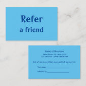 シンプルネームミニマルストアの参照の追加サロン 紹介カード (正面/裏面)