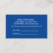 シンプルネームミニマルストアの参照の追加サロン 紹介カード (裏面)