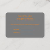 シンプルネームミニマルストアの参照の追加サロン 紹介カード (裏面)