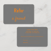 シンプルネームミニマルストアの参照の追加サロン 紹介カード (正面/裏面)