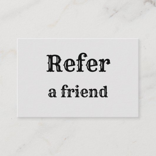 シンプルネームミニマルストアの参照の追加サロン 紹介カード (正面)