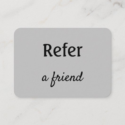 シンプルネームミニマルストアの参照の追加サロン 紹介カード (正面)