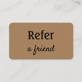 シンプルネームミニマルストアの参照の追加サロン 紹介カード