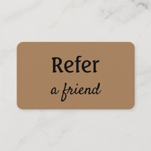 シンプルネームミニマルストアの参照の追加サロン 紹介カード (正面)