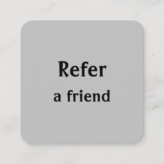 シンプルネームミニマルストアの参照の追加サロン 紹介カード (正面)